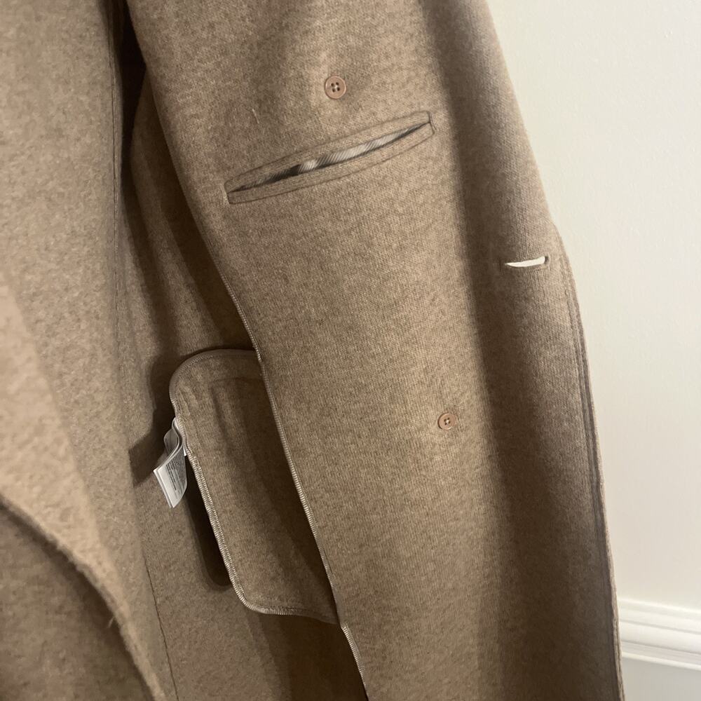 Banana Republic Unlined Melton‎ Car Coat Size Medium Taupe - Picture 9 of 10